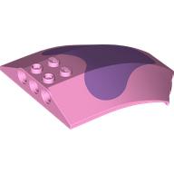 Lego Windscreen 8 x 6 x 2 Curved with Medium Lavender Splotch Print