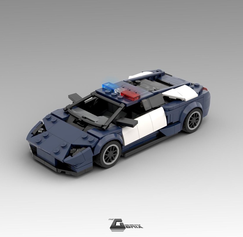 Lego Lamborghini Murcielago 8stud wide - Police Version