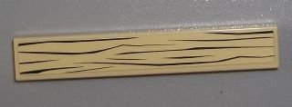 Lego Tile 1 x 6 with Wood Grain Pattern (Sticker) - Sets 60003 / 60009 / Tan