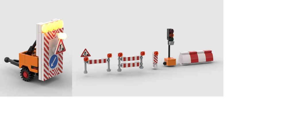 Lego Baustellen Absperrung - Construction site barrier
