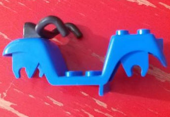 Lego Fabuland Scooter Chassis with Black Handlebars / Blue