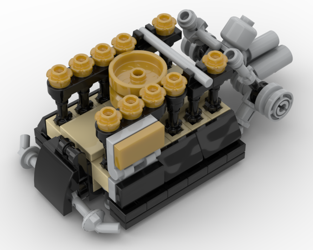 Lego Porsche 917 engine (Can-Am)