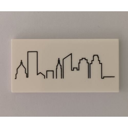 Lego Tile 2 x 4 with New York Skyline Print