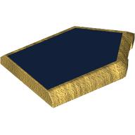 Lego Tile Special 2 x 3 Pentagonal with Dark Blue Print