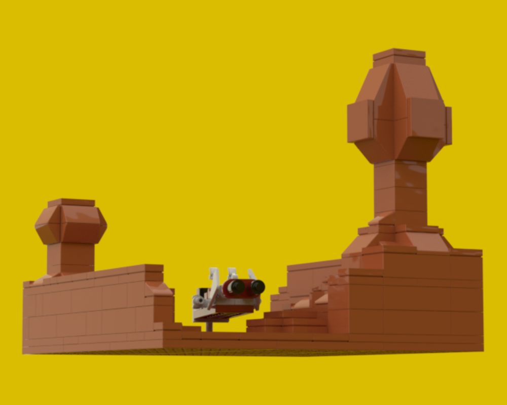 Lego Geonosis MOC with speeder bike