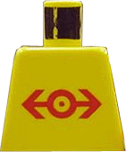 Lego Torso Train Logo Large Red Pattern / Yellow