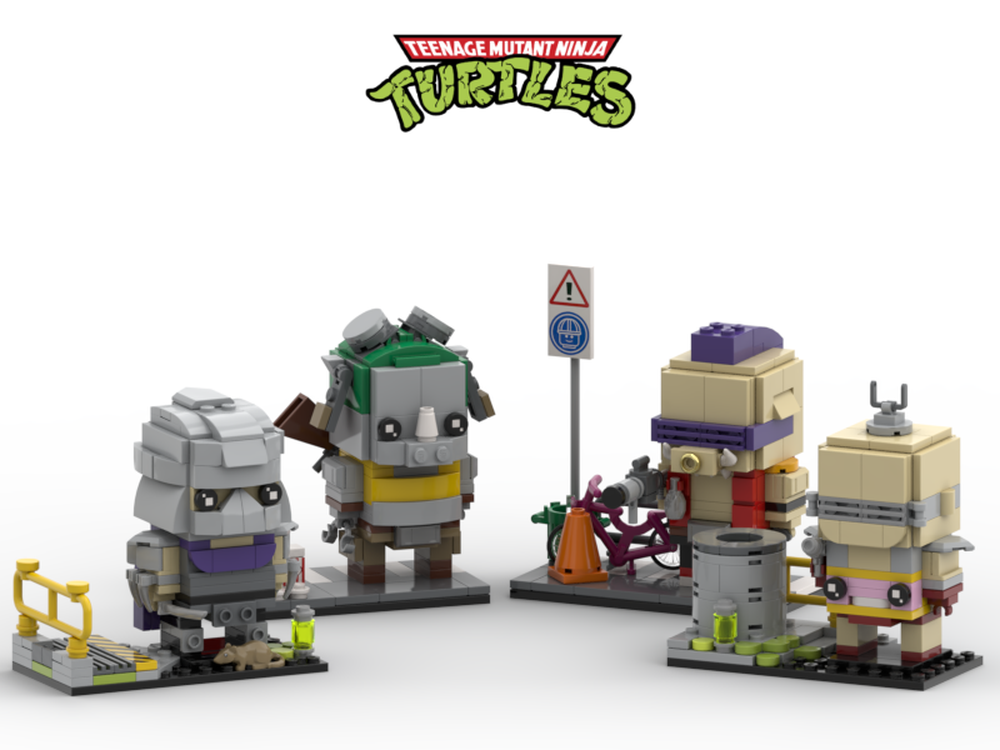 Lego TMNT - Super Set 1 - Brickheadz ( Shredder + Krang + Bebop + Rocksteady )