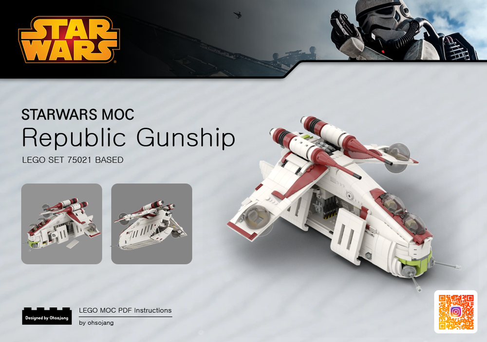 Lego Republic Gunship based set 75021