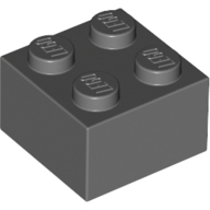 Lego Brick 2 x 2 / Dark Bluish Gray