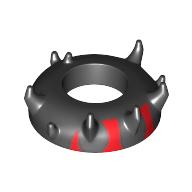 Lego Head Top Zabrak Horns with Red Print (Darth Maul)