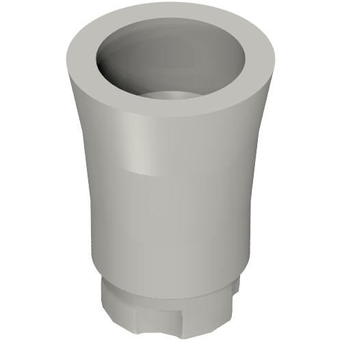 Lego Plant, Palm Tree Trunk - Short Connector, Axle Hole with 2 Inside Prongs / Light Bluish Gray