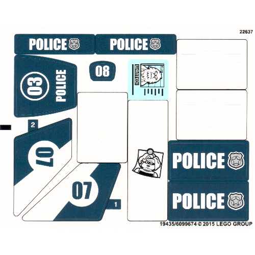 Lego Sticker Sheet for Set 60069-1 / [No Color/Any Color]