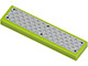 Lego Tile 1 x 4 with Silver Tread Plate and 6 Rivets Pattern (Sticker) - Sets 3179 / 7636 / 7642 / 7942 / 7944 / 8191 / Lime