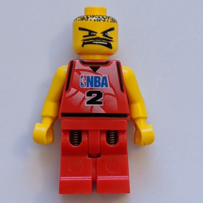 Lego Basketball Player, Red  Torso, Red Legs #2