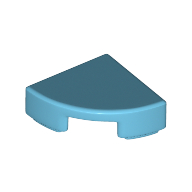 Lego Tile Round 1 x 1 Quarter / Medium Azure