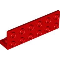 Lego Bracket 1 x 6 - 2 x 6 Inverted / Red
