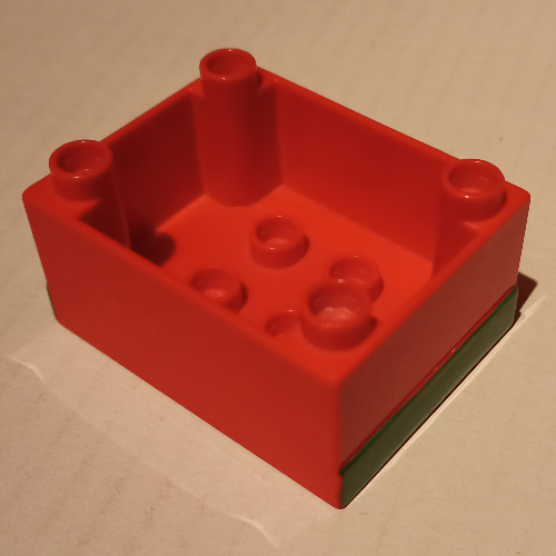 Lego Duplo Train Locomotive Cabin Base with Green Stripe