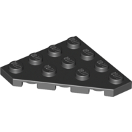 Lego Wedge Plate 4 x 4 Cut Corner / Black