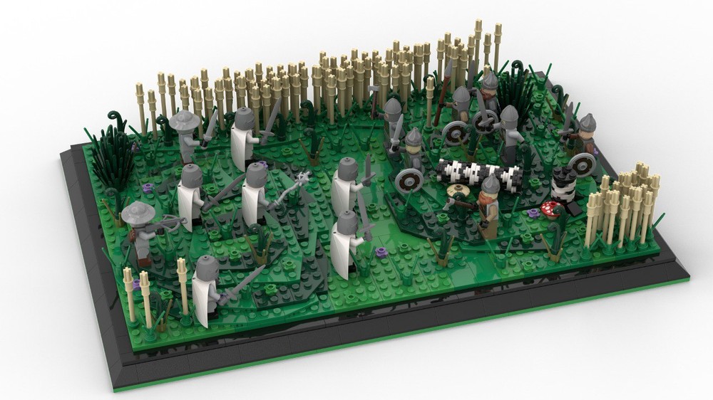 Lego Castle The knights of Teutonic Order against rus . The Battle Plain diorama