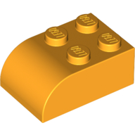 Lego Brick Curved 2 x 3 / Bright Light Orange