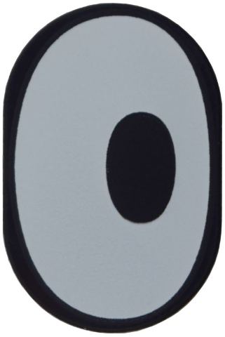 Lego Tile, Round 2 x 3 Oval with White Eye with Pupil Off-Center Pattern