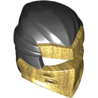 Lego Wrap with Armor Mask Pearl Gold Pattern / Black