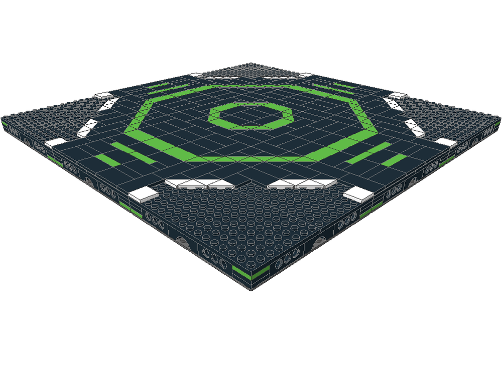 Lego Blacktron Landing Pad Upscaled