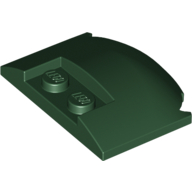 Lego Brick Round 3 x 4 x 2/3 Triple Curved with 2 Sunk Studs / Dark Green