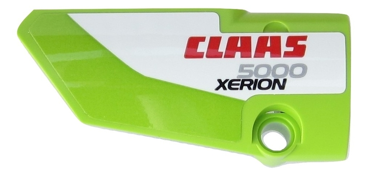 Lego Technic, Panel Fairing # 3 Small Smooth Long, Side A with Red 'CLAAS', Silver '5000' and Black 'XERION' Pattern (Sticker) - Set 42054