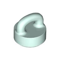 Lego Tile Round 1 x 1 Special with Clip-Bar / Light Aqua