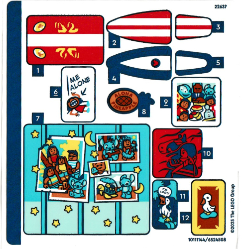 Lego Sticker Sheet for Set 43268-1 / [No Color/Any Color]