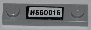 Lego Plate, Modified 1 x 4 with 2 Studs without Groove with 'HS60016' Pattern (Sticker) - Set 60016