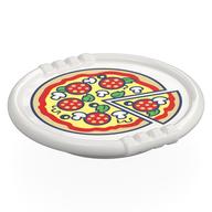 Lego Duplo Disk with Bright Light Yellow Pizza, Salami, Mushroom, Olives, Broccoli Print