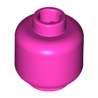 Lego Minifig Head [Plain] [Blocked Open Stud] / Dark Pink
