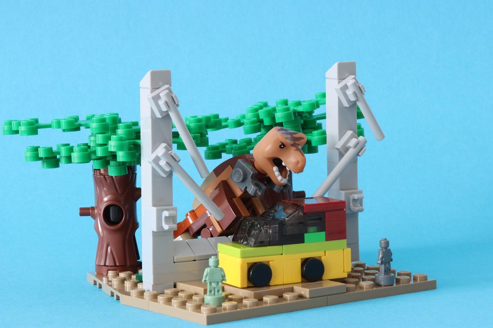 Lego Microscale Jurassic Park Diorama