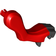 Lego Creature Body Part, Dragon Arm, Right with Black Claws Pattern / Red