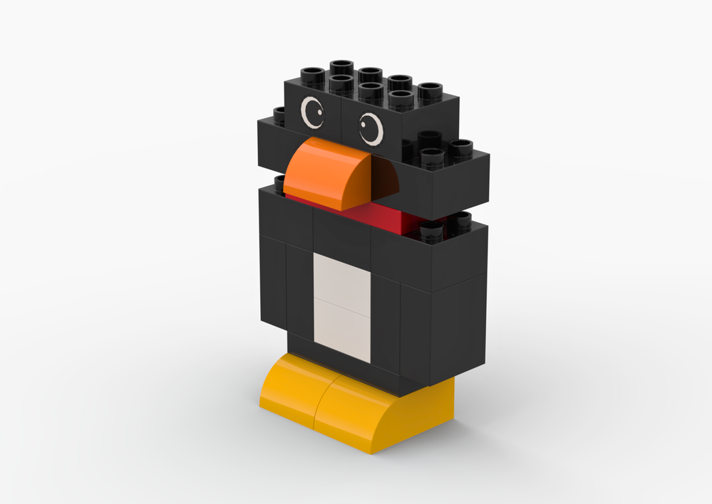Lego Penguin with Red Scarf