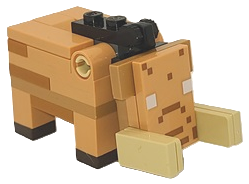 Lego Minecraft Hoglin, Nougat Face - Brick Built