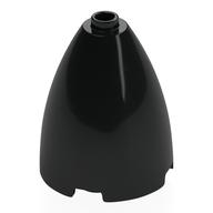 Lego Cone 3 x 3 x 3 (Elliptic Paraboloid) with Internal Axle Hole / Black