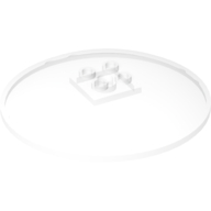 Lego Dish 8 x 8 Inverted [Radar], Hollow Studs / Trans-Clear