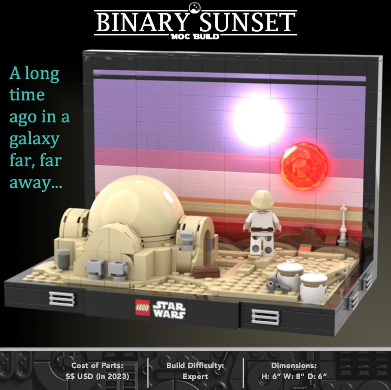 Lego Binary Sunset from A New Hope Diorama
