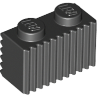 Lego Brick Special 1 x 2 with Grille / Black
