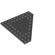 Lego Wedge Plate 10 x 10 Cut Corner [No Centre Studs] / Dark Bluish Gray