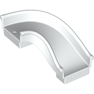 Lego Duplo Playground Slide Curved Right 90° / White