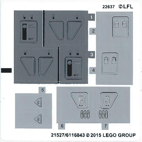 Lego Sticker Sheet for Set 75100-1 / [No Color/Any Color]