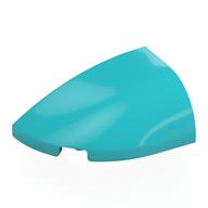 Lego Brick Round, Curved Double 3 x 2 Beveled with Stud Notch Left / Medium Azure