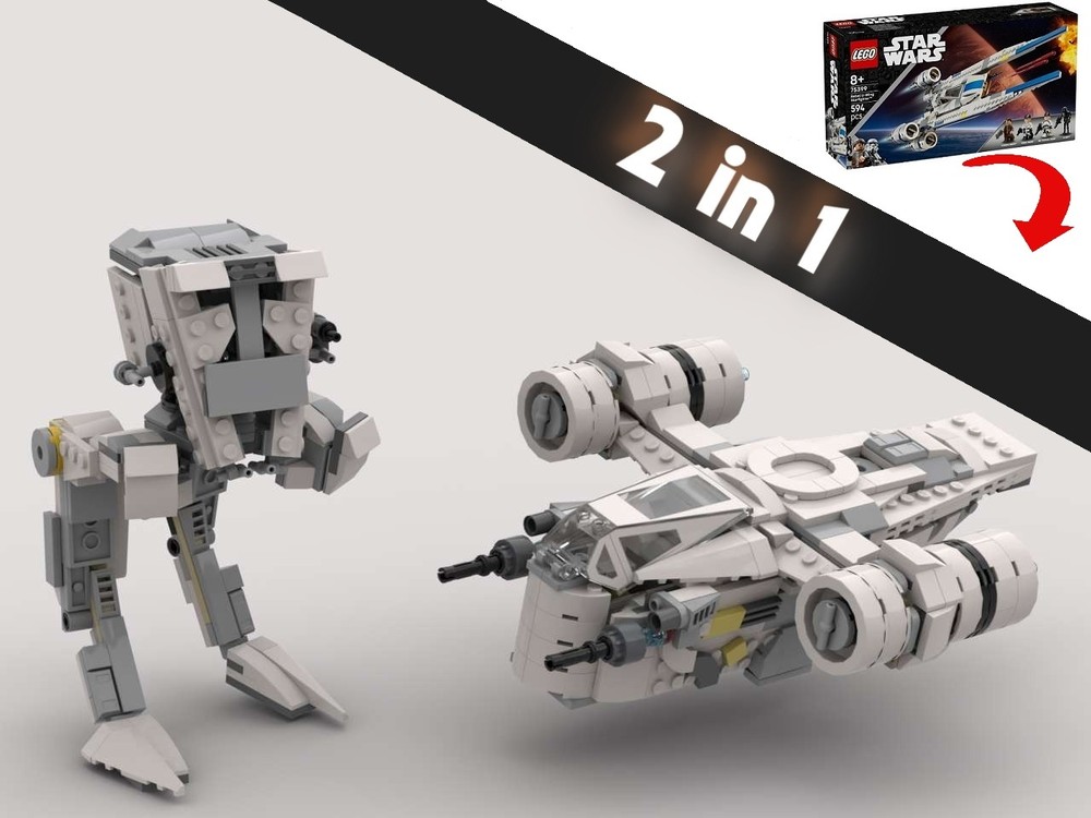 Lego 2 in 1 Razor Crest and AT-ST