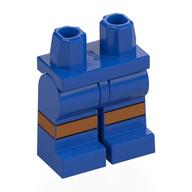 Lego Hips and Blue Legs with Sienna Brown Knees print
