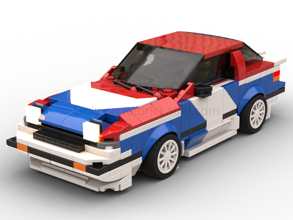 Lego Nissan Silvia'87-OLYMPUS Rally / Per Eklund's Nissan Silvia 200 SX / 'BLUE EAGLE' (LiTE series, class Silvia)