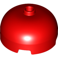 Lego Brick Round 3 x 3 Dome with Center Stud / Red